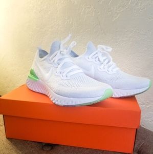 Nike Epic React Flyknit II white/lime